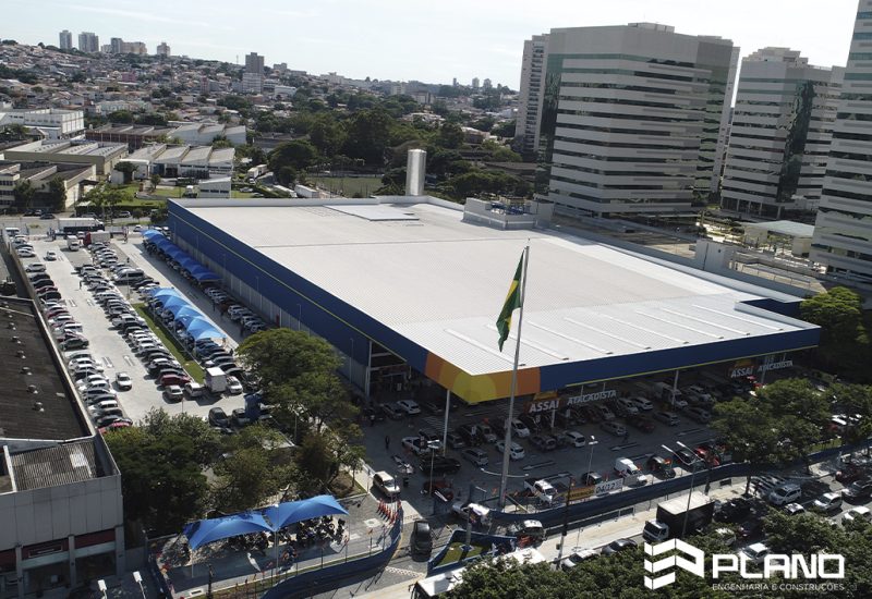 Assaí Nações Unidas - Vista Áerea - Projeto Plano Engenharia e Construção